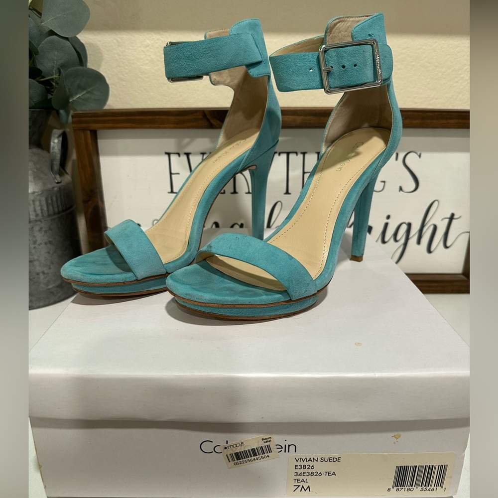 CALVIN KLEIN VIVIAN SUEDE STILETTOS